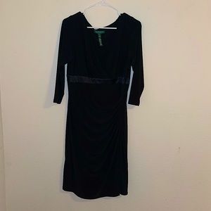 Ralph Lauren Black MIDI Dress. Size 12